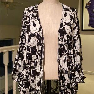 Printed shawl cardigan